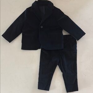 Zara Kids Velvet Navy Suit Set. Excellent Condition. Size 9-12M